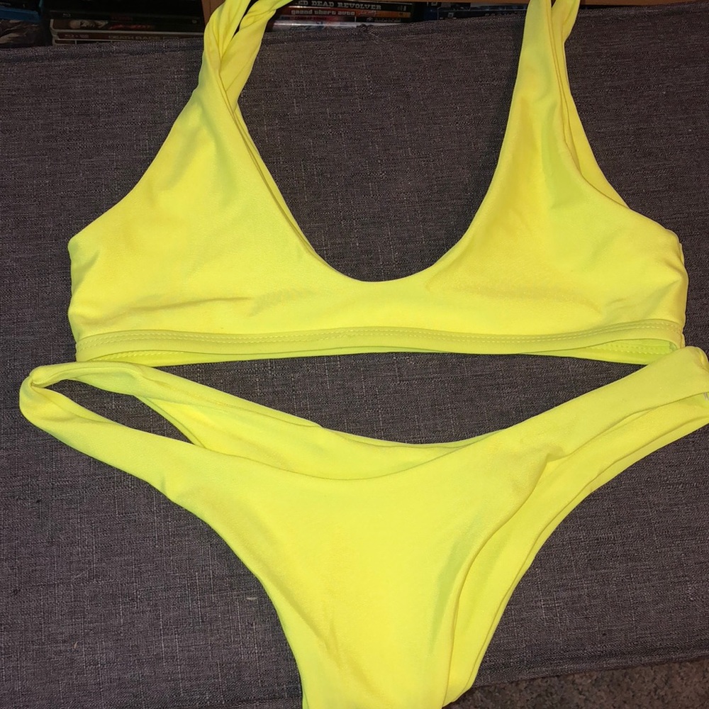 Neon green bikini